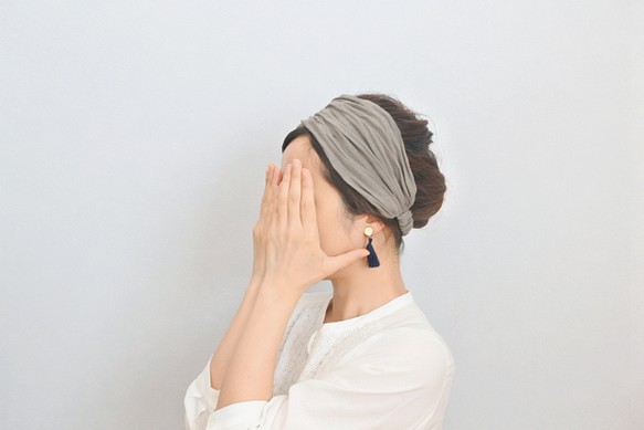 亞麻頭巾（略薄）...摩卡 第1張的照片
