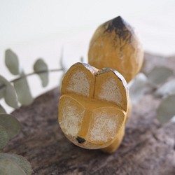 彩繪木彫小狐狸 (樟木) - 木彫り woodcarving 古鳴木刻工作室 第1張的照片