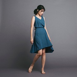 多穿法洋裝 - 藍 Multiwear dress- Blue 第1張的照片