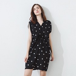 長方形概念洋裝 - 點點 Front ruched mini dress - Polka dots 第1張的照片