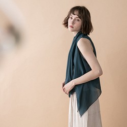 多穿法背心罩衫 - 藍綠 Multiwear kimono vest - Teal 第1張的照片