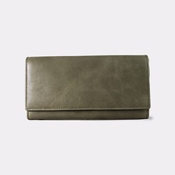 Aubrey Envelope Leather Wallet – Dark Olive Green 1枚目の画像