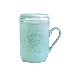 茶漉し付きカップ(Ｍ) - 青磁 1枚目の画像
