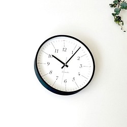 KATOMOKU plywood clock 18 ブラック km-110BLRC 電波時計 連続秒針 掛け時計 1枚目の画像