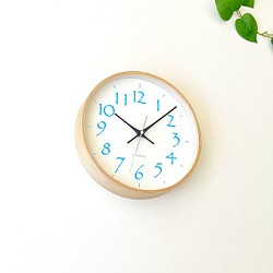 KATOMOKU plywood clock 20 ライトブルー km-119LBRC 電波時計