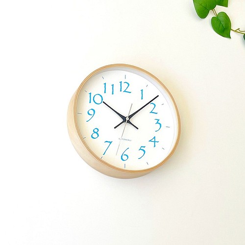 KATOMOKU plywood clock 12 ブラウンkm-80BRC 電波時計 掛け時計