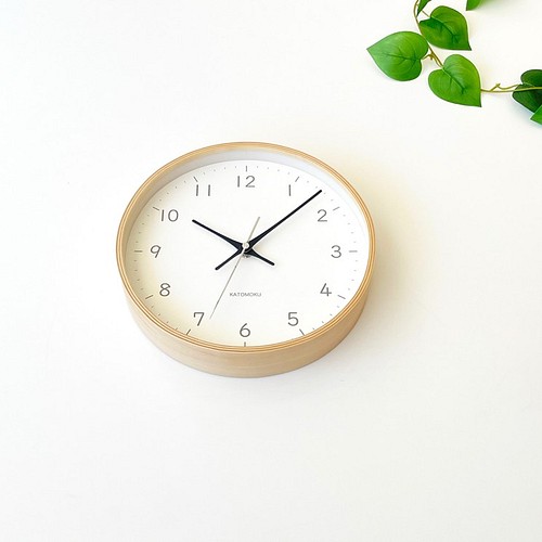 KATOMOKU plywood clock 22 ブラック km-121BLRC 電波時計 掛け時計 