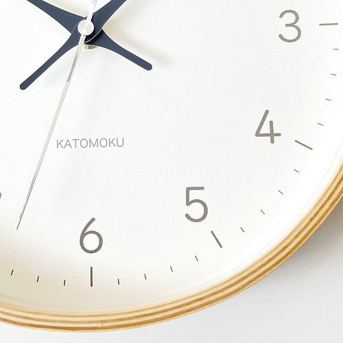 KATOMOKU plywood clock 22 ブラック km-121BLRC 電波時計 掛け時計 
