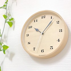 【廃盤】KATOMOKU plywood wall clock 8 km-74NRC 電波時計 1枚目の画像