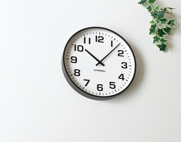KATOMOKU plywood clock 15 km-92BRC ブラウン 電波時計 1枚目の画像