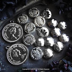★CCB製コイン=4種丸型パーツアソート銀(Sa_C3) 1枚目の画像