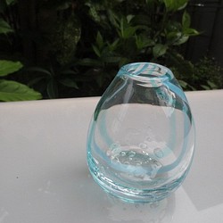 ガラス花器：透々葉 1枚目の画像