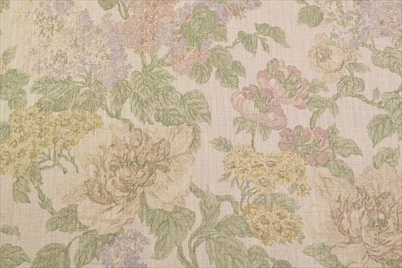 50cm [Sanderson]桑德森/阿賓登/花朵圖案/英國進口/ 100％亞麻織物 第1張的照片