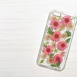 そこHEI〜iPhone 6 / 6S押し花の電話シェル 1枚目の画像