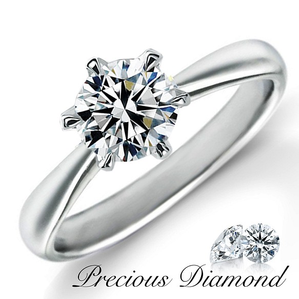 女性の憧れ 大粒 1カラット 2022年のクリスマス ダイヤモンド リング 鑑定書付 婚約指輪 激安の トリプルエクセレントカット 最高の輝き