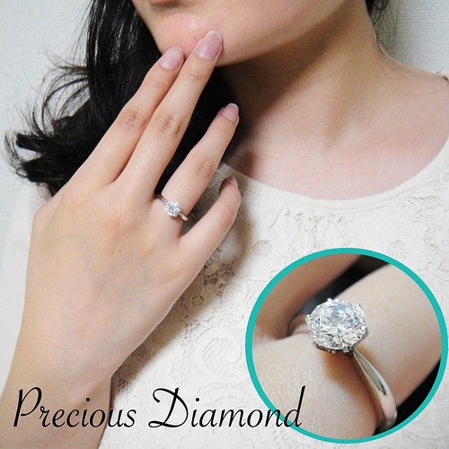 品質重視』1カラットの結婚指輪プラチナダイヤモンドの指輪3 