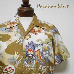 着物アロハシャツ Kimono Aloha Shirt AL-662/L 1枚目の画像