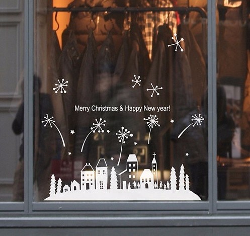 [ 送料無料 ]  ハッピークリスマス・サンタクロース・クリスマス・スノー ウォールステッカー x082 1枚目の画像