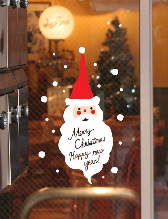 [ 送料無料 ] サンタの髭・サンタクロース・クリスマス・スノー ウォールステッカー x119 1枚目の画像
