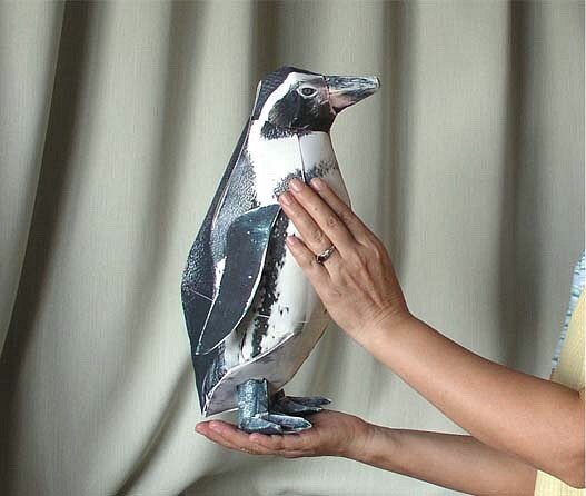 フンボルトペンギン３倍 拡大ペパクラキット  (A4版ペパクラ用紙９枚+オリジナル1枚) 1枚目の画像