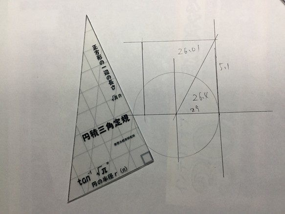 円積問題を解決した究極のデザイン 円積三角定規&コンパスセット 1枚目の画像
