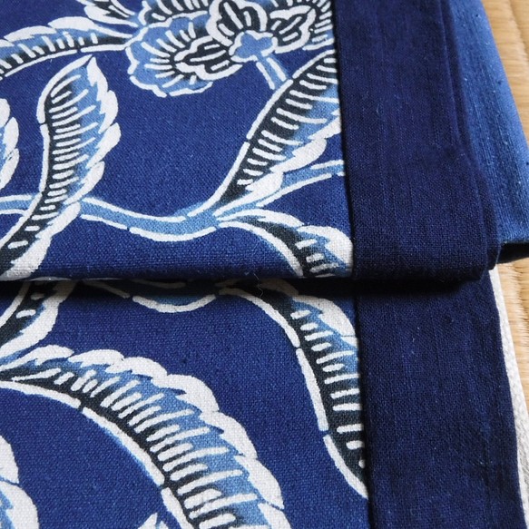 ２部式帯（作り帯） 紅型染 藍染 木綿 和装小物（帯・半襟