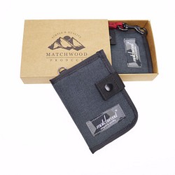 Matchwood Element 都市悠遊拉鍊票卡收納包 零錢包 頸掛包 鑰匙包 卡夾證件套 礦石灰紅款(附掛繩) 第1張的照片