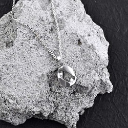 Sterling Silver Chain Pendant Necklace,Satin Finish 1枚目の画像