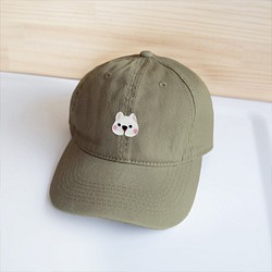 【Q-cute】帽子系列-狗狗頭復古風棒球帽 第1張的照片