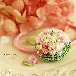 Sakura櫻花髮圈「花糖」春日系列 勾針編織 第1張的照片