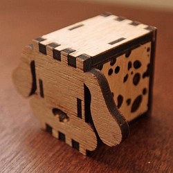 敲敲木-動物音樂盒(狗)-DIY 第1張的照片
