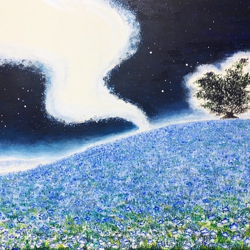 星空の下の花畑 絵画 Akito 通販｜Creema(クリーマ)