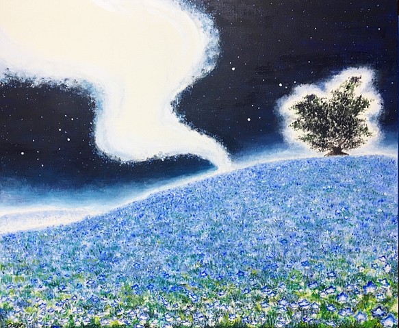 星空の下の花畑 絵画 Akito 通販｜Creema(クリーマ)