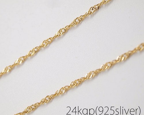 ▽NEW▽24金コーティング(925刻印有)デザインネックレス ゴールド