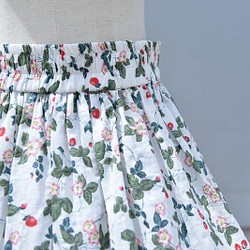 【受注製作】天然素材で製作したロングスカート 花果柄　綿麻 1枚目の画像