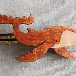 ザトウクジラ木製ネクタイピン 1枚目の画像