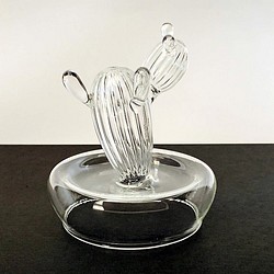 耐熱ガラスのリングホルダー（サボテン風） 2 1枚目の画像