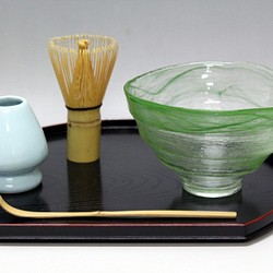 手作りガラスの抹茶碗 4 1枚目の画像