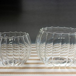 手作りガラスのフリーカップ 4（ボウル2点セット） 1枚目の画像