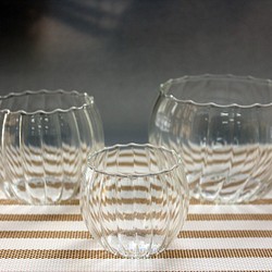 手作りガラスのフリーカップ 5（ボウル3点セット） 1枚目の画像