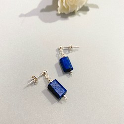 Ops Silver Lapis Lazuli earrings-青金石/純銀/手作/耳環/訂製 第1張的照片