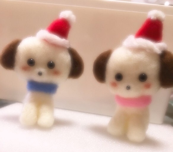 ベーグル犬 クリスマス仕様 セット 1枚目の画像
