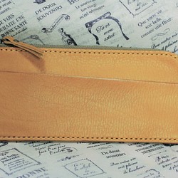 総手縫い イタリア製ヌメ革 スタイリッシュ長財布(R) 選べる10色  受注制作 1枚目の画像