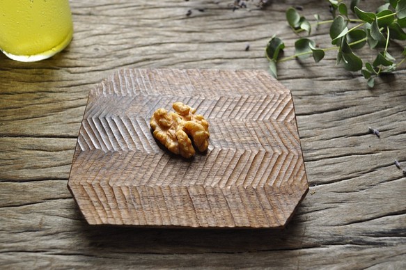皿デザートプレート/マット/クルミ/木材切断線をフランス語デニムミニ小さなコーナーは、創造的なシリーズを織ります 1枚目の画像