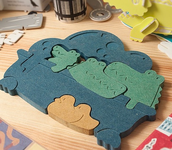 【幼兒益智玩具】彩色環保木板┇鱷魚泡泡 第1張的照片
