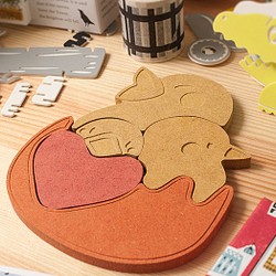 【幼兒益智玩具】彩色環保木板┇愛心小雞 第1張的照片