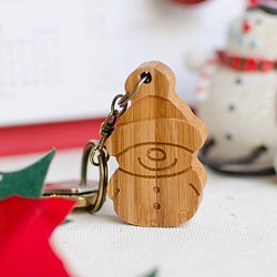 【聖誕節禮物】可愛鑰匙圈┇一直笑雪人 第1張的照片