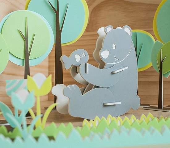 【益智立體拼圖】可愛動物系列┇小熊灰灰 第1張的照片