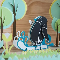 【益智立體拼圖】可愛動物系列┇衝浪企鵝 第1張的照片