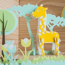 【益智立體拼圖】可愛動物系列┇大樹長頸鹿 第1張的照片